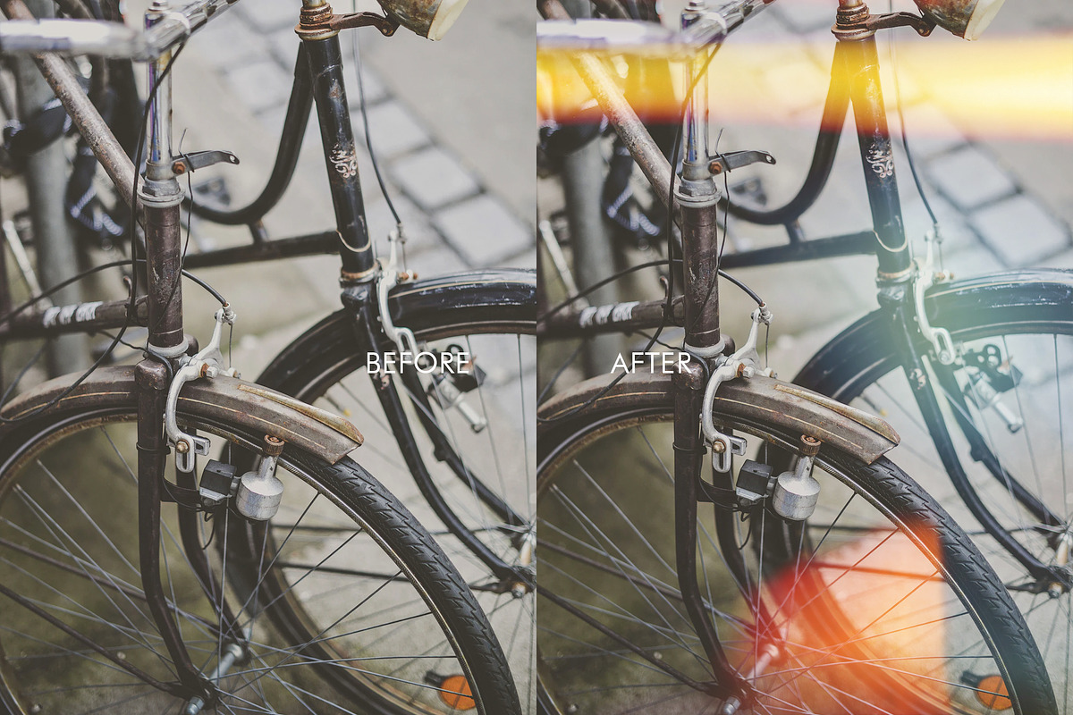 40 Vintage Film Light Leak Overlays, a Brushes & More by URSAL Supply (Photo 3 of 7)