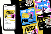 Podcast Instagram Post Template, a Social Media Template by Artnivora.Std (Thumbnail 1 of 5)
