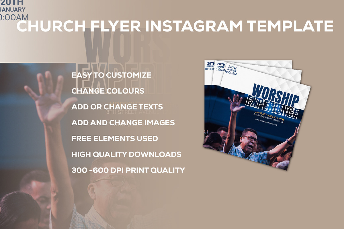 Church Flyer Canva Template, a Social Media Template by Sipi_Graphics (Photo 2 of 3)