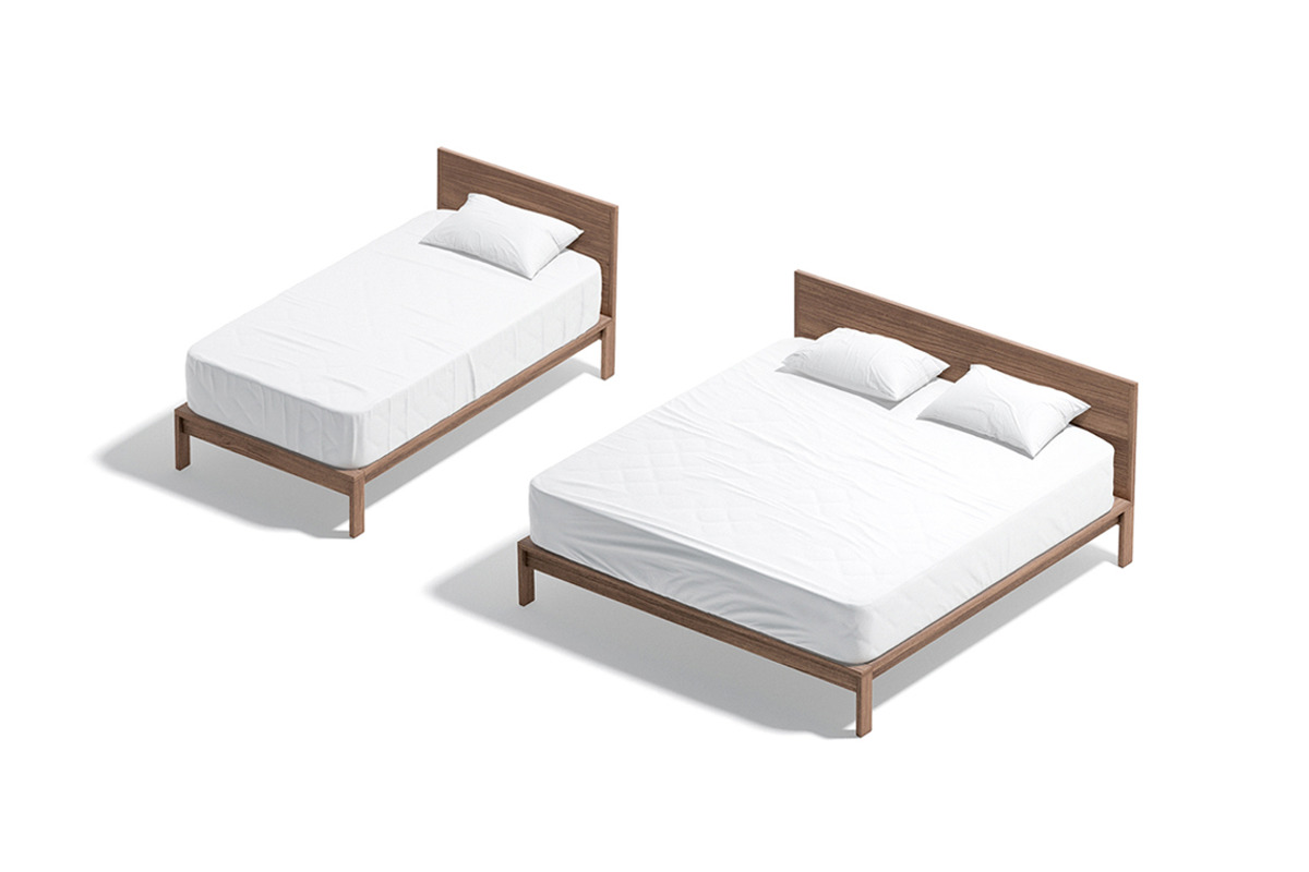 White Wooden Bed Set 3D Model, an Object 3D Model by rebrandy (Photo 5 of 10)