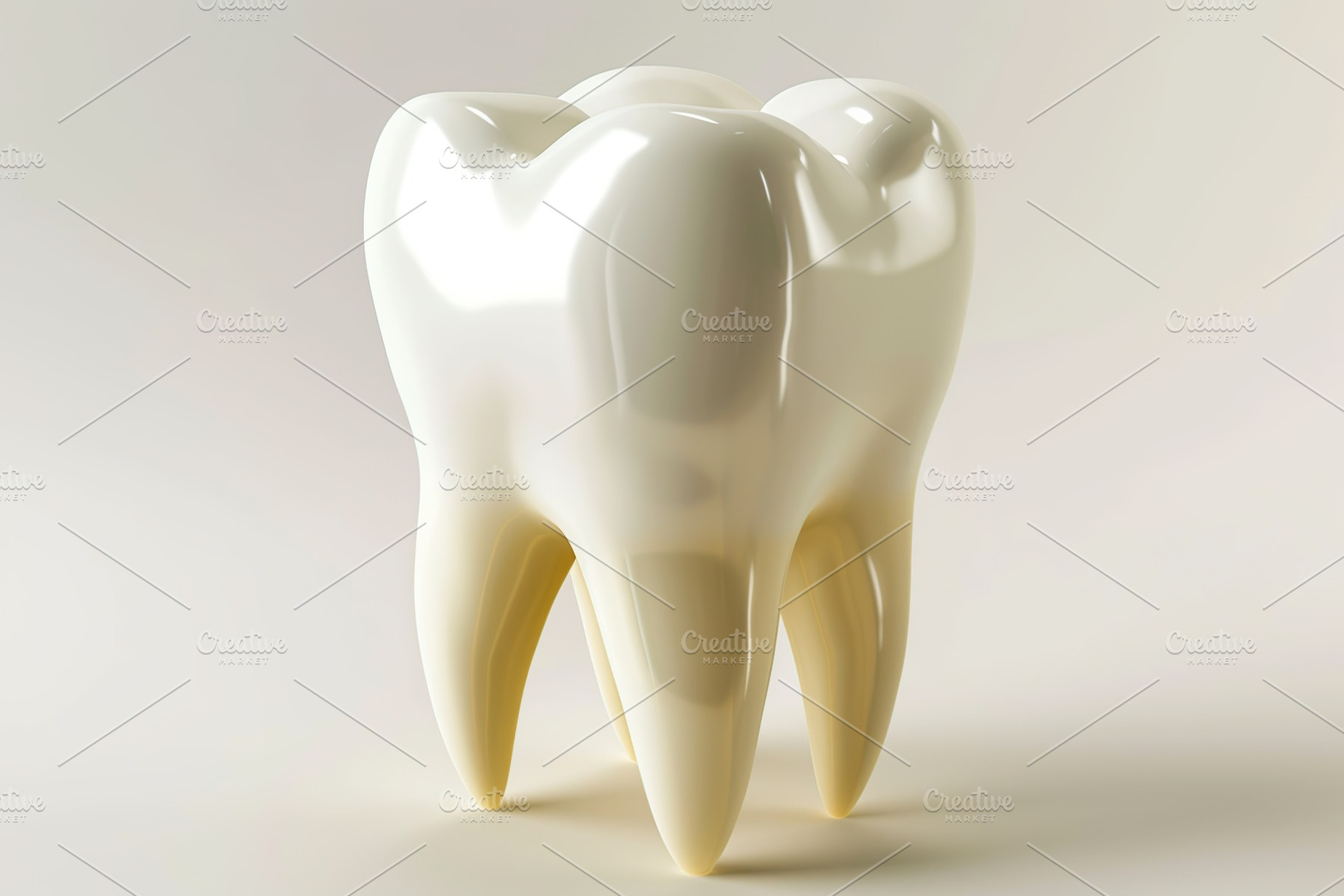 White dental tooth model on white background, a Health & Medical Photo by AlyaAnd