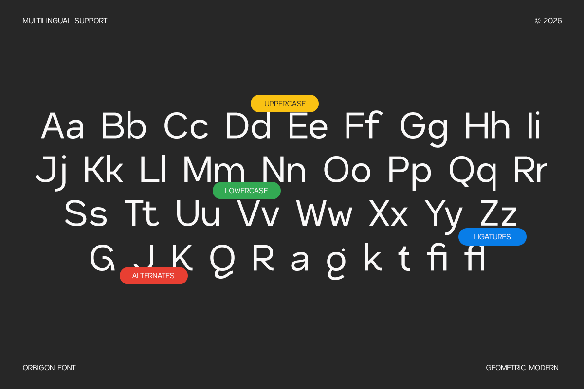 Geometric Corporate Font - Orbigon, a Sans Serif Font by RagamKata (Photo 9 of 10)