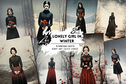 Lonely Girl in Winter Sheets, a Person Illustration by Digital Art Mahdiseño (Thumbnail 1 of 9)