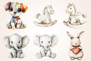 Soft Pastel Baby Animals Art, a Decorative Illustration by Housui Patterns (Thumbnail 8 of 19)