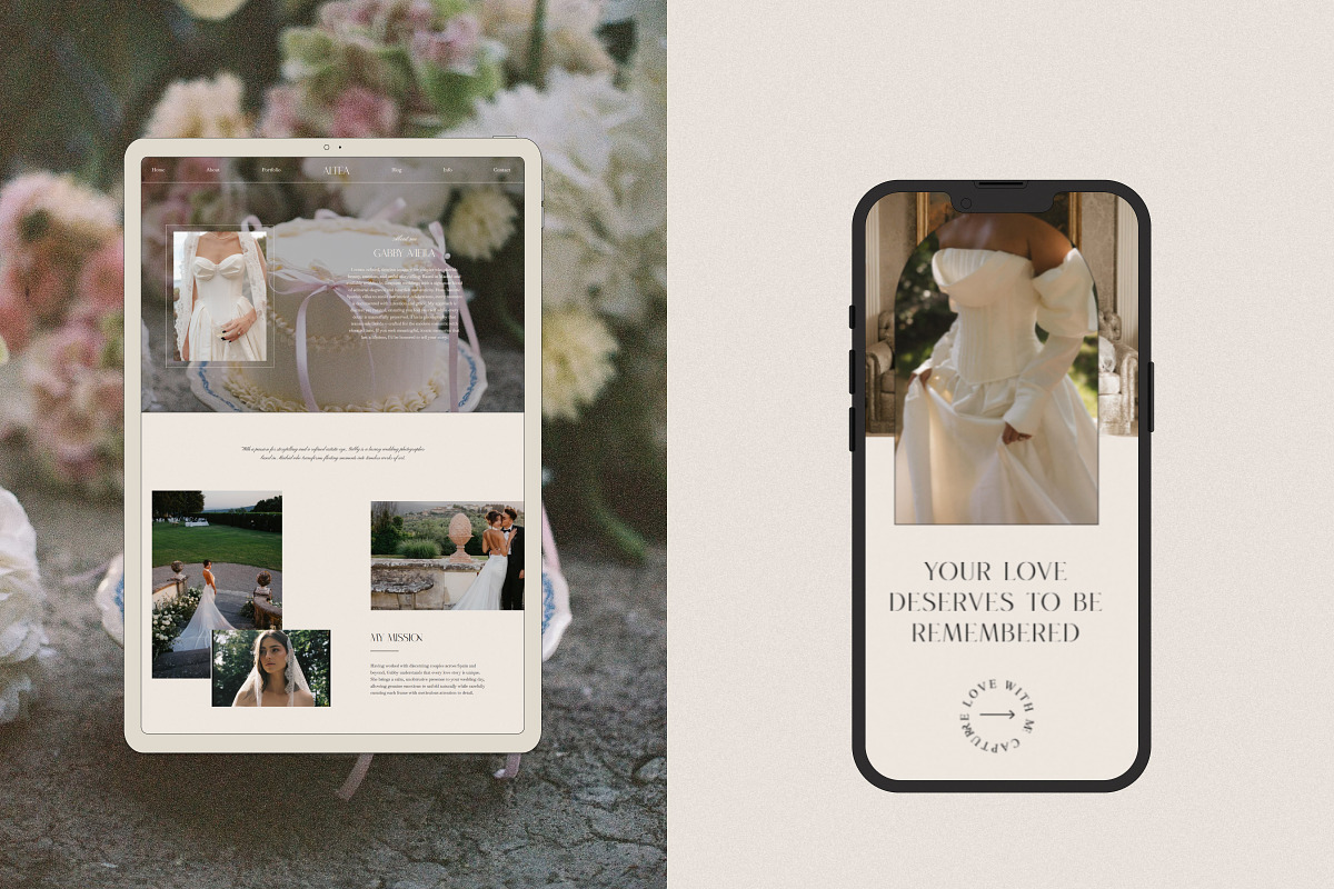Altea Showit Editorial Website preview 5
