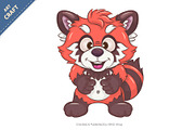 Cute cartoon Red Panda. T-Shirt, PNG, an Animal Illustration by KENO Mascots (Thumbnail 2 of 3)