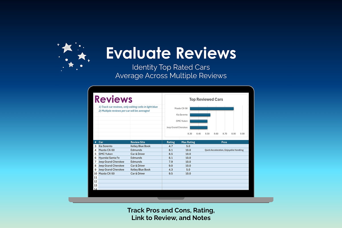 Car Buying Excel Tool preview 5