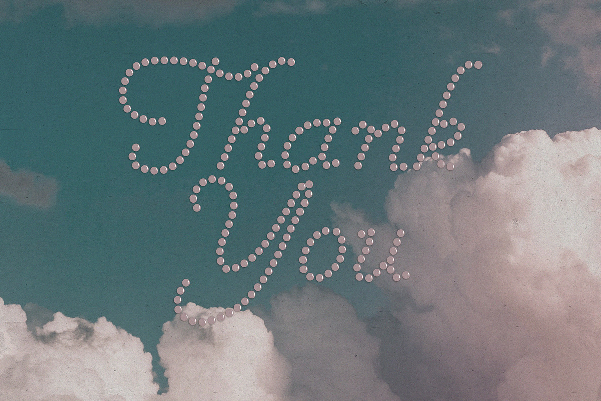 Shiny Affair Romantic Dots Font, a Script Font by AnMark (Photo 11 of 11)