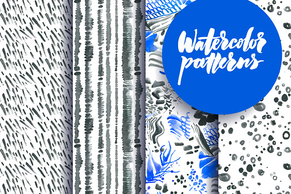 Set Of Watercolor Patterns