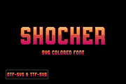 Shocker - SVG colored font, a Font by Mightyfire (Thumbnail 1 of 3)