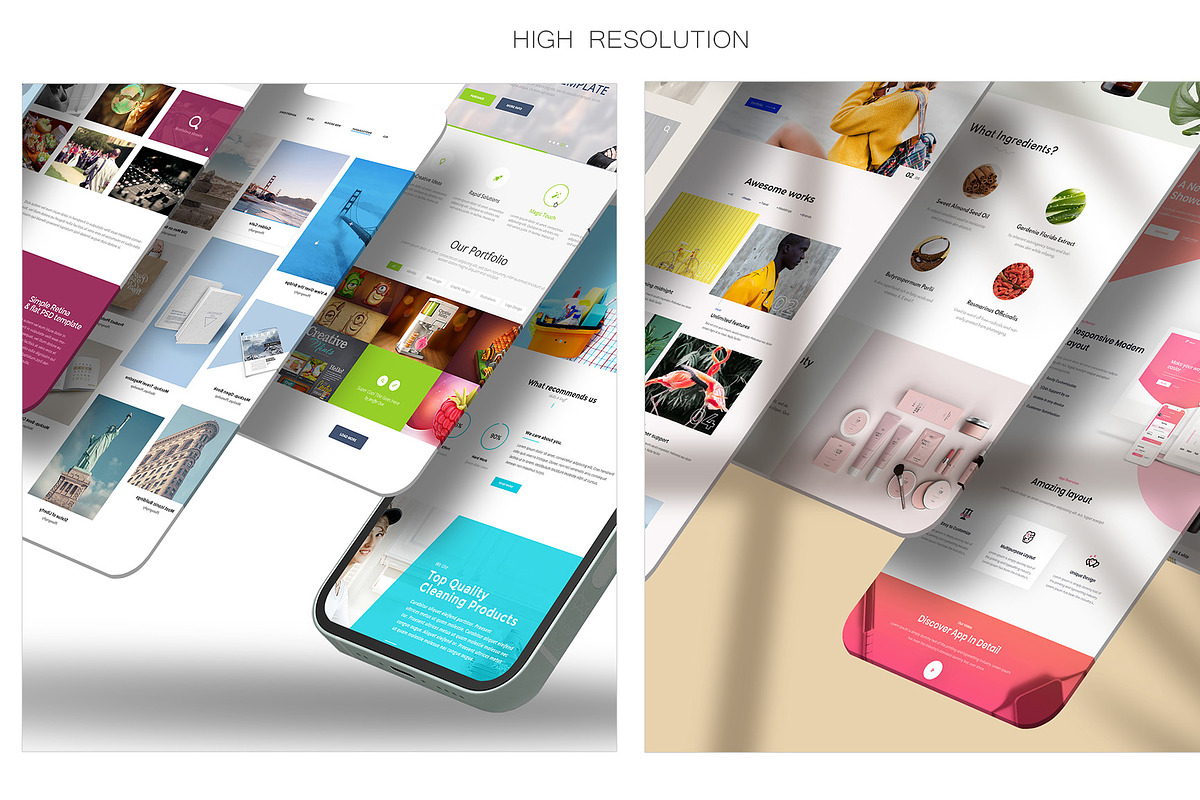 ALL 3D iPHONE MOCK-UP BUNDLE VOL-3, an iPhone Mockup by Graphicsworld125 (Photo 8 of 18)