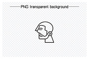 Comic Human Face Profile Icons Set, a Person Illustration by Designfour (Thumbnail 6 of 7)