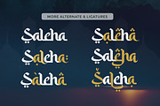 Saleha - An Arabic Style Typeface, a Sans Serif Font by Afkari Studio (Thumbnail 6 of 15)