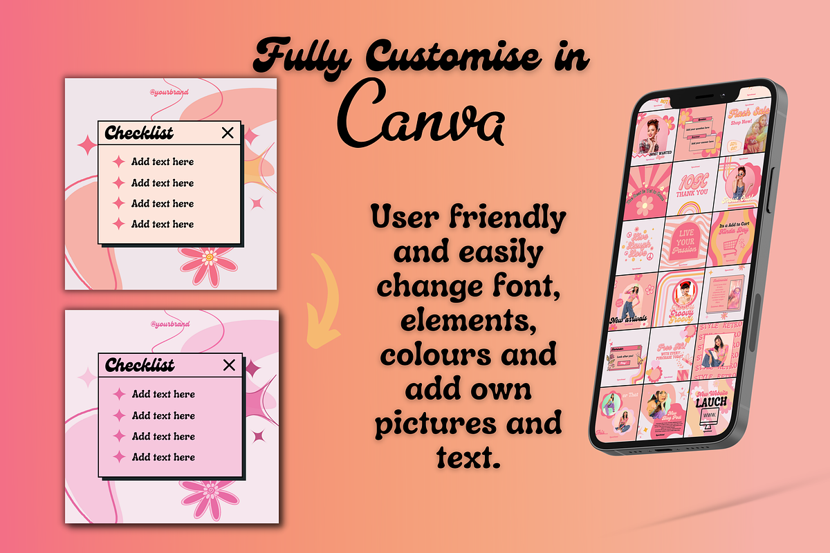 Bright Retro Style Social Media Kit, a Social Media Template by Faytemplates (Photo 7 of 9)