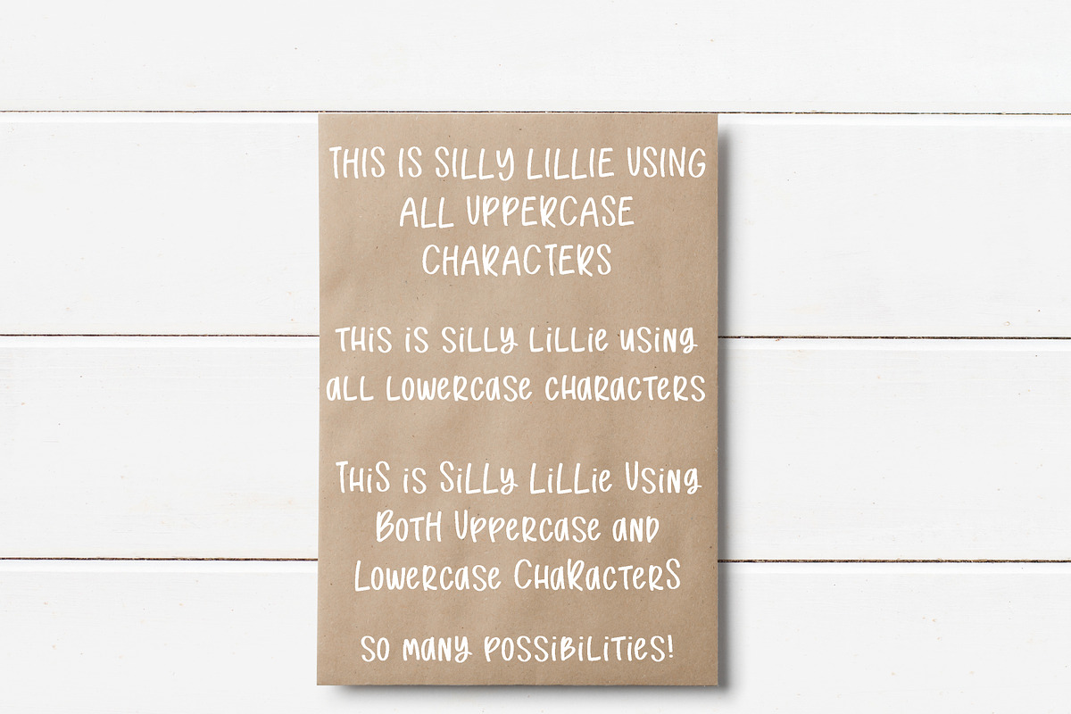 Silly Lillie:A fun handlettered font preview 5