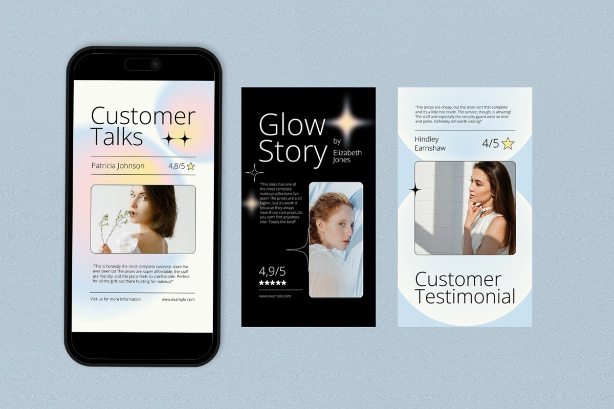 Client Testimonial Instagram Set, a Social Media Template by graphicook (Photo 3 of 3)