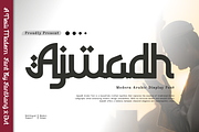 Ajwadh - Modern Arabic Display Font, a Handwritten Font by overlaytemplates (Thumbnail 1 of 5)