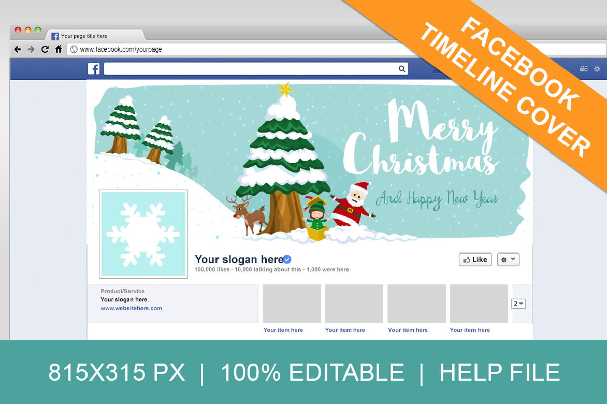 Christmas Facebook Timeline Covers, a Templates & Theme by land art (Photo 3 of 9)