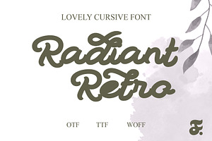 Radiant Retro Brush Font