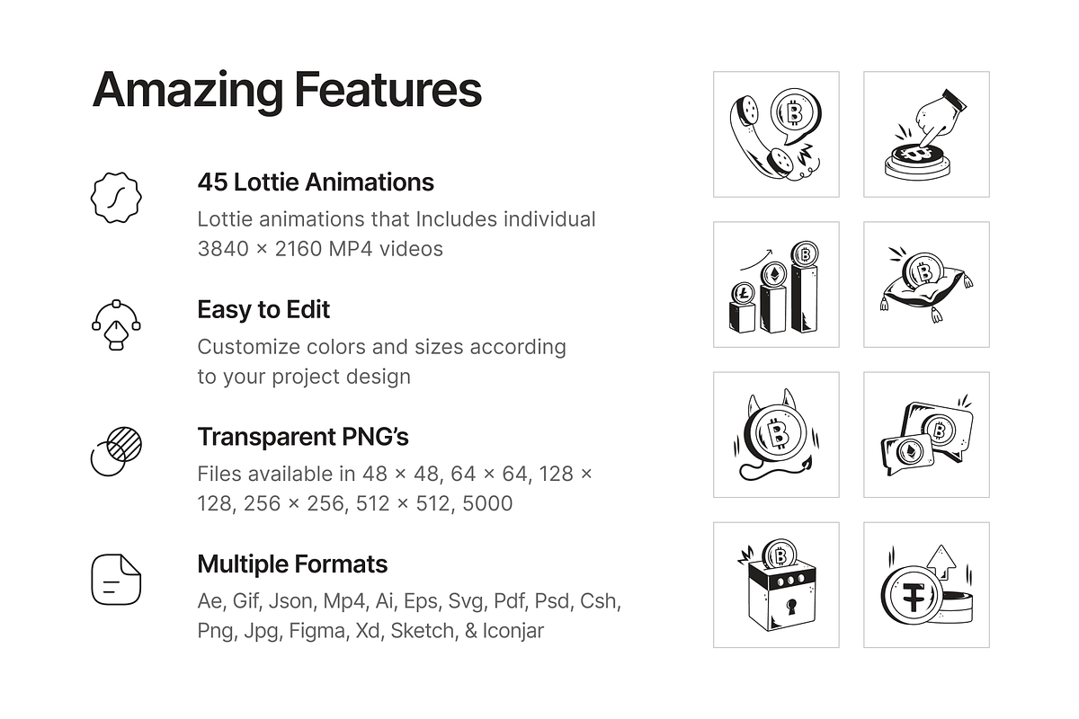 Animated Blockchain and Crypto Icons, a Solid Icon by Prosymbols (Photo 2 of 7)