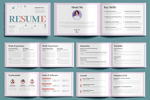 Resume Booklet Template, a Resume Template by MightyDesign