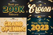 30 Golden 3d Text Effect Bundle PSD, a Layer Style Add-On by bdrobin (Thumbnail 8 of 8)