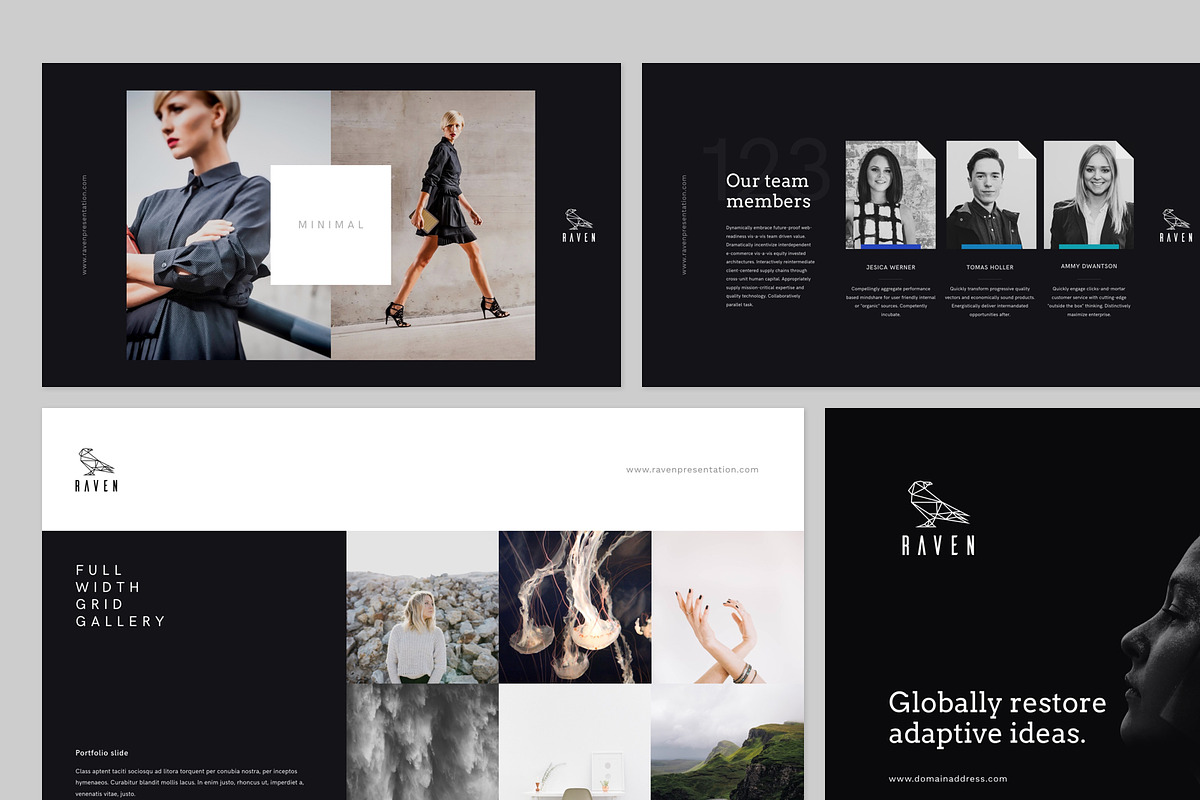 Raven Keynote Presentation Template, a Presentation Template by Goashape Studio (Photo 5 of 7)