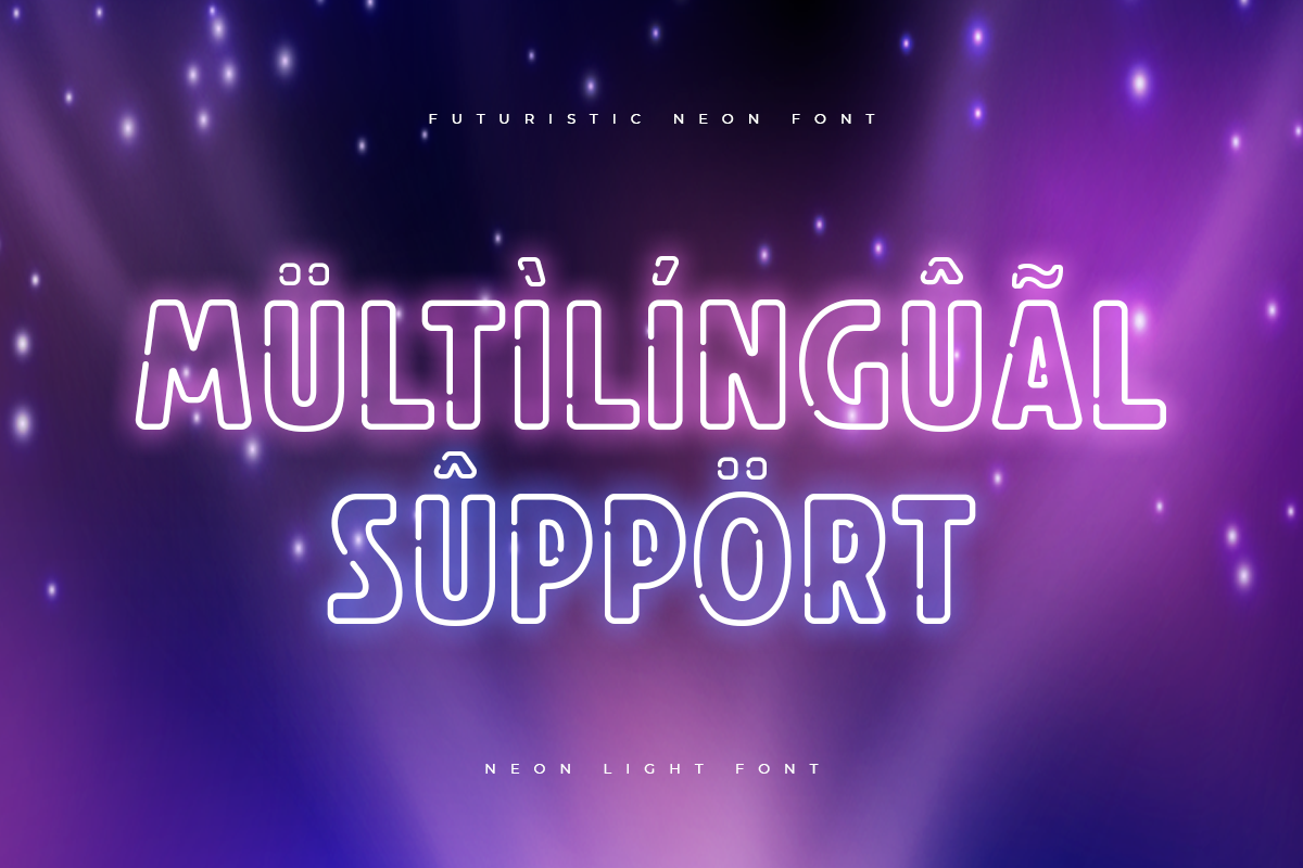 Neon Light - Futuristic Neon Font, a Sans Serif Font by Hamz Studio (Photo 12 of 16)