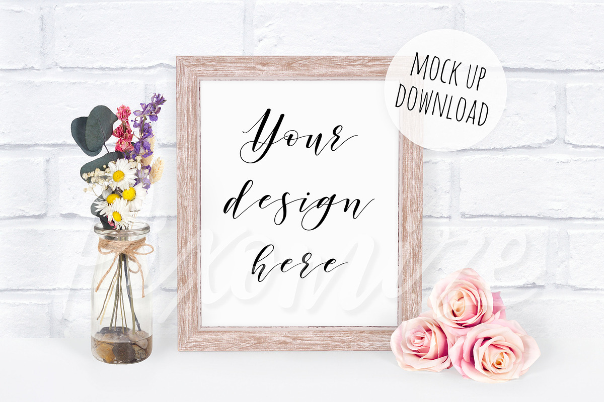 Rustic Frame Mockup Photograph, a Mockup by Pixomize (Photo 1 of 2)