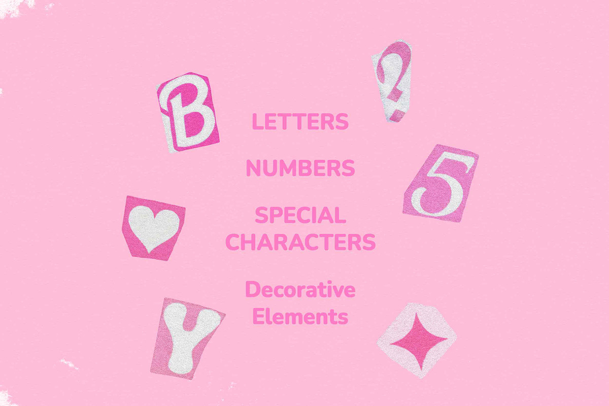 Barbiecore Ransom PNG Pink Letters, an Object Graphic by BORT GRAPHIC (Photo 3 of 8)