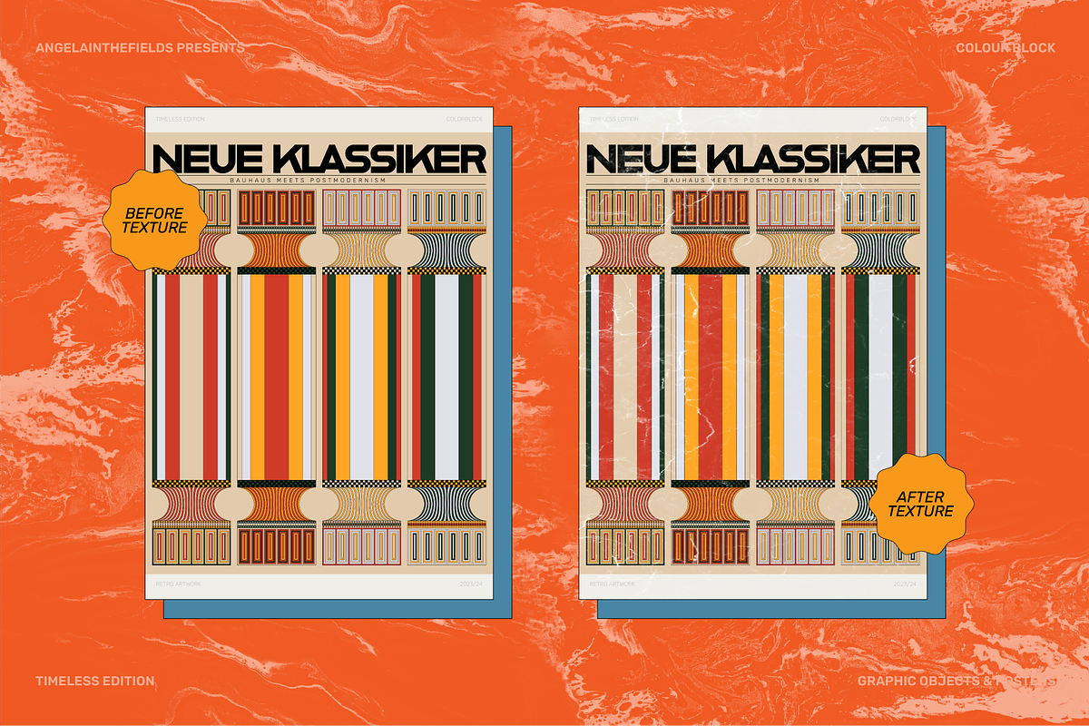 Retro Colour Block Vector Objects, an Object Graphic by angelainthefields (Photo 16 of 23)