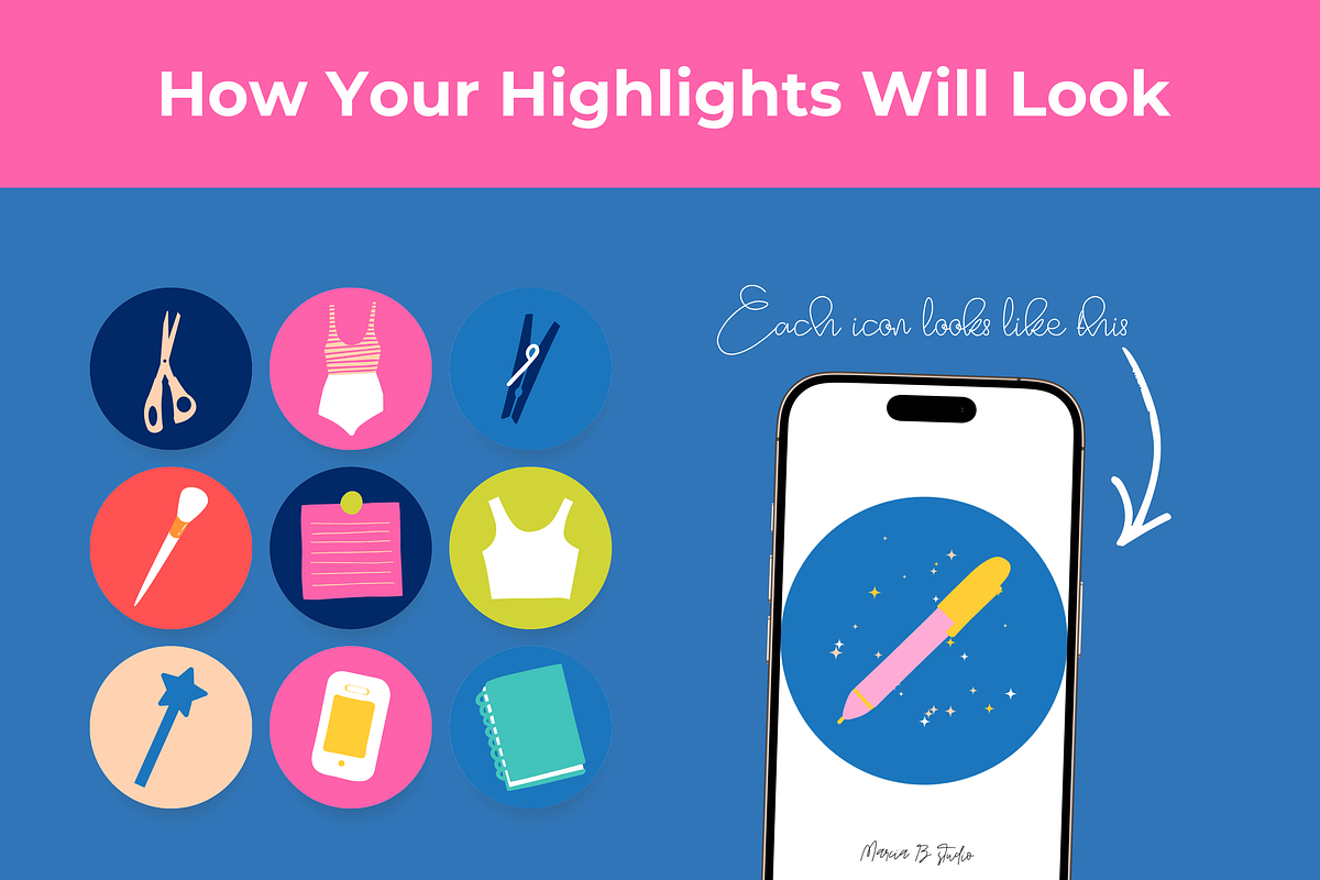Instagram Highlight Icons 30+, a Social Media Template by Marcia B Studio (Photo 3 of 4)