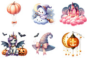 Dreamy Cute Halloween Clipart, an Illustration by DreamArtGraphic (Thumbnail 4 of 5)