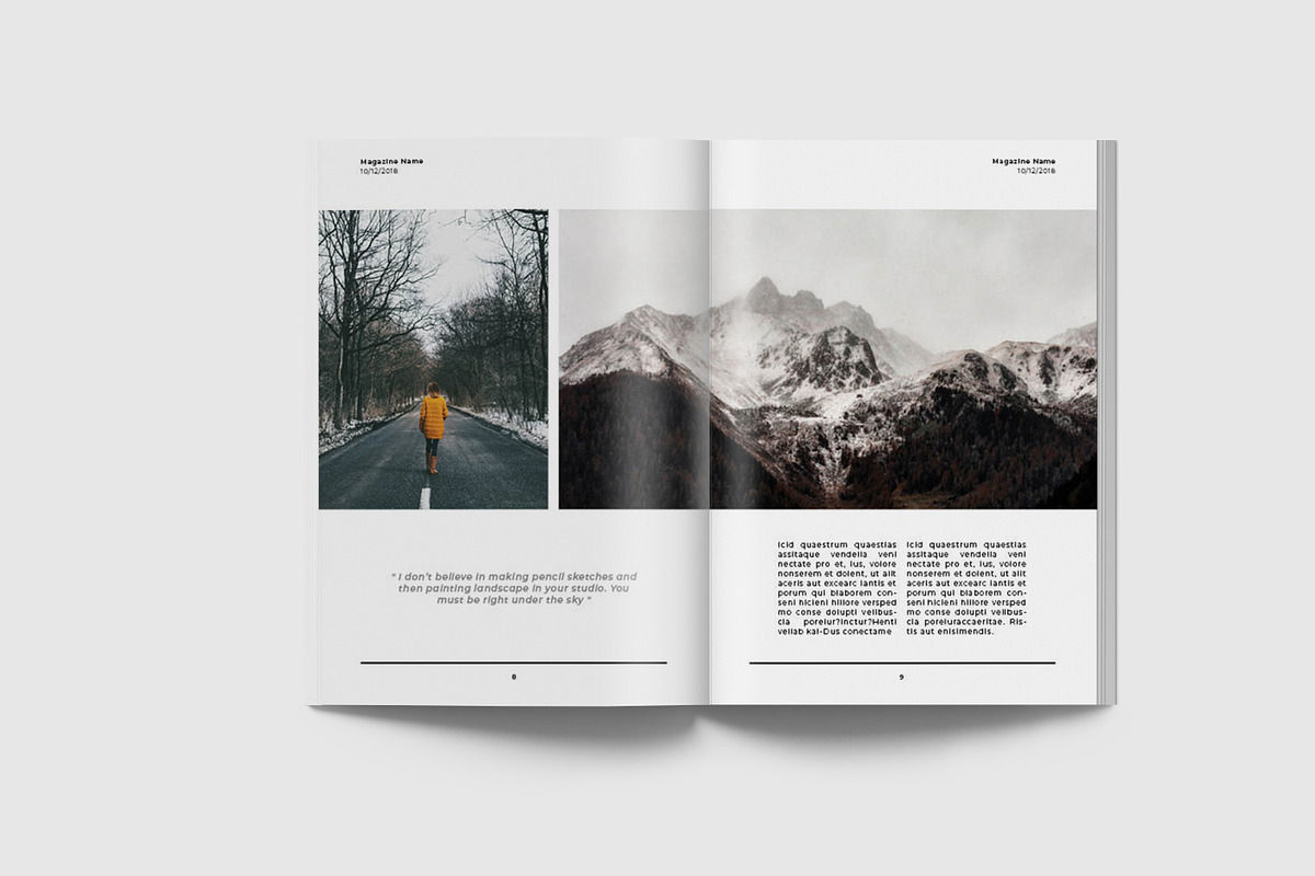 A5 Minimal Magazine Template III, a Magazine Template by Uloel Design (Photo 9 of 12)