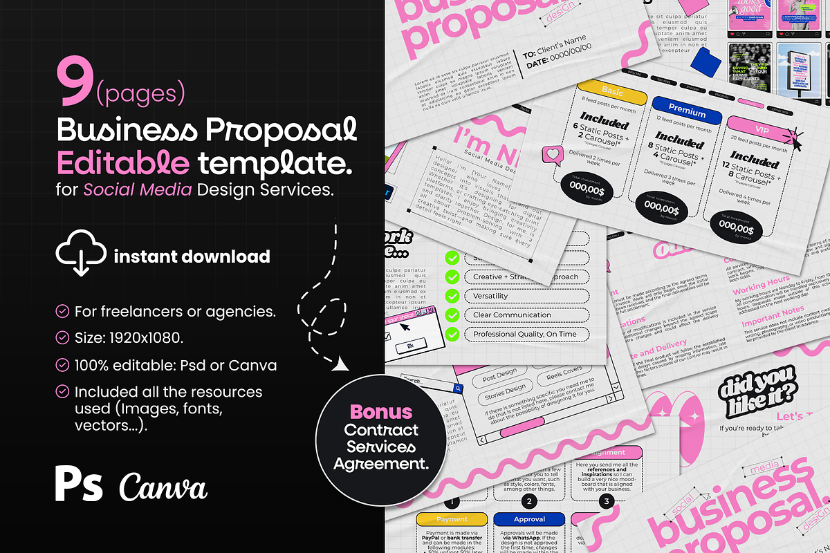 Business Proposal for Social Media, a Social Media Template by Nina Shaw (Photo 1 of 7)