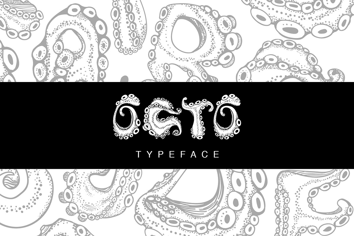 Octo - A hand lettering Octopus font, a Font by Plainly Simple Store (Photo 8 of 11)