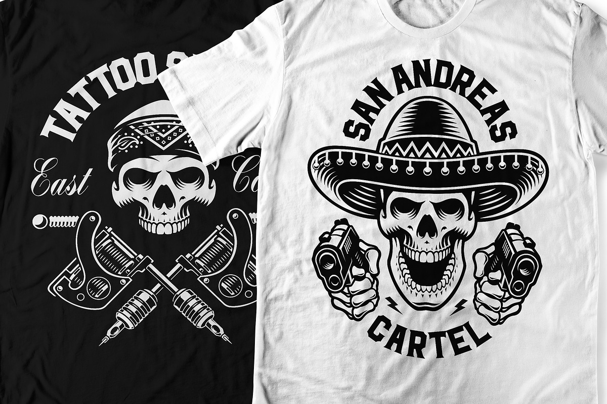 Vintage Skulls Graphic Kit, an Illustration by Harry Kasyanov (Photo 8 of 10)