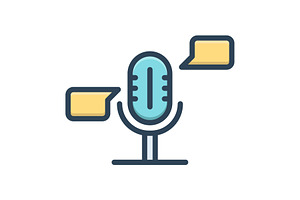 Pitch microphone color icon