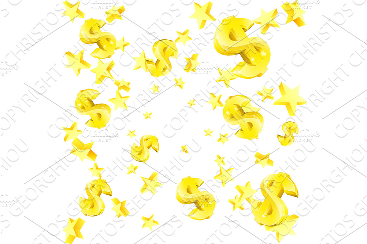 Money Jackpot Gold Dollar Signs, a Finance Illustration by Christos Georghiou