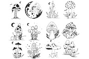 Mushrooms Set 3 Procreate Brush, a Brush Add-On by Disasterology Ink (Thumbnail 8 of 10)