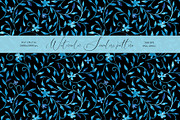 Blue leaves seamless pattern, a Pattern Graphic by SirenaArt (Thumbnail 1 of 12)