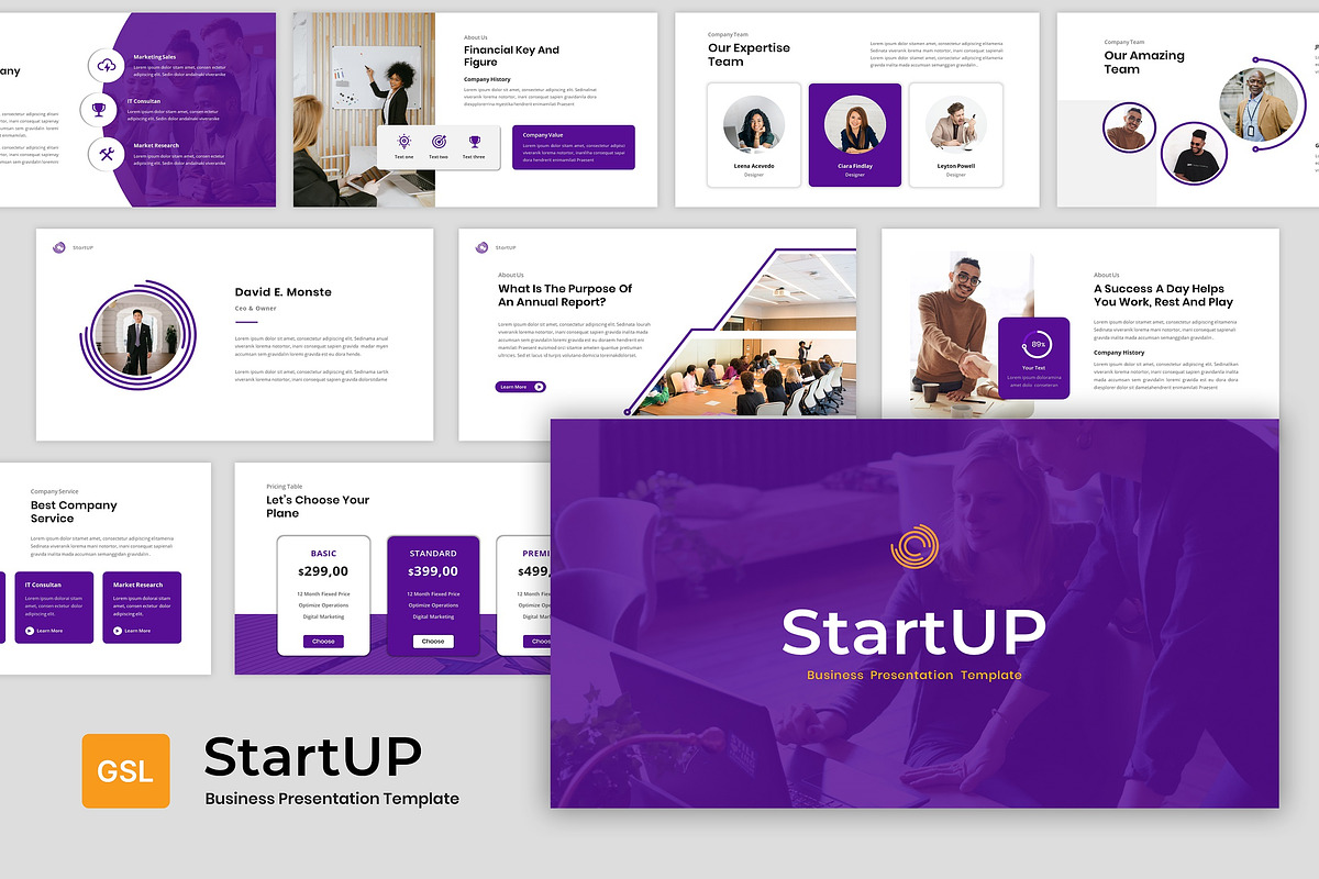 Start Up - Business Google Slides, a Presentation Template by BumbleGraph Studio (Photo 1 of 5)
