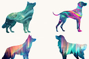 Aurora Silhouettes dogs Clipart, an Animal Illustration by Design Scotch (Thumbnail 7 of 9)