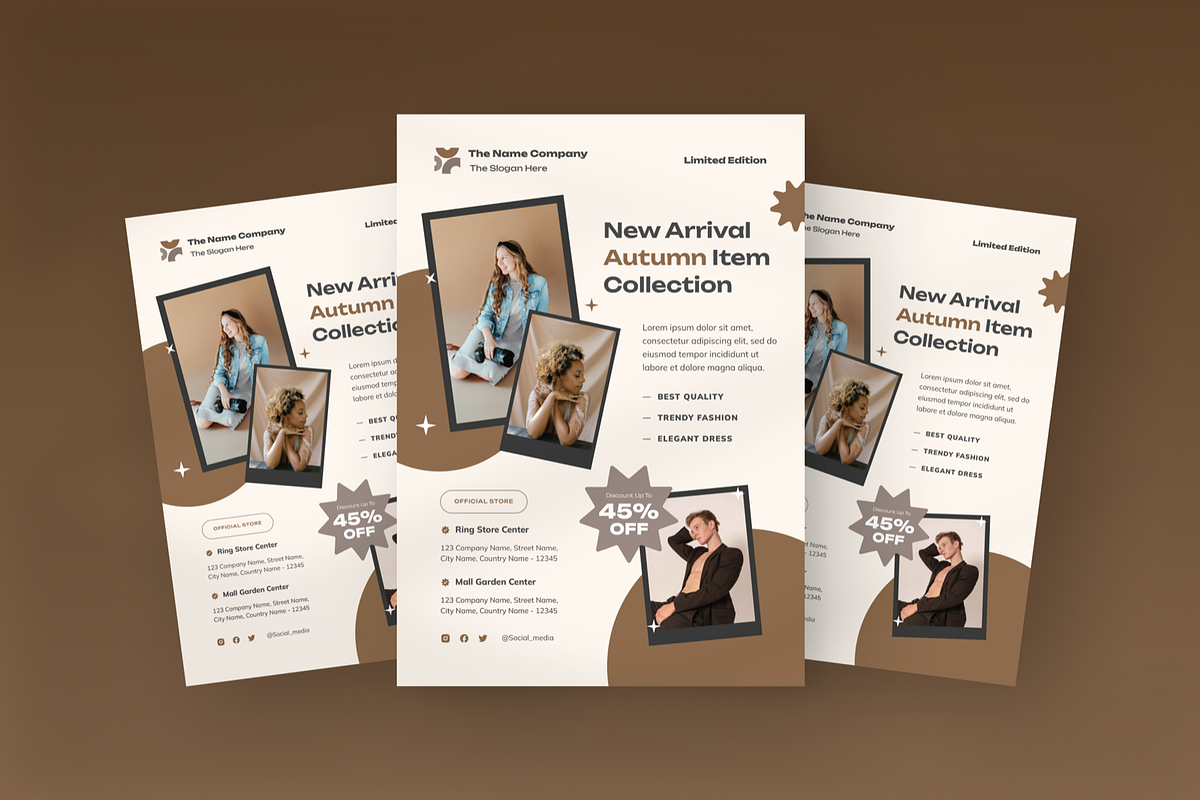 Brown Autumn Season Fashion Flyer, a Flyer Template by SquidPixey (Photo 4 of 5)