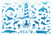 Ocean is calling: nautical clipart, an Animal Illustration by harmonia_green_art (Thumbnail 2 of 9)