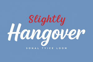 Free Font Slightly Hangover Script