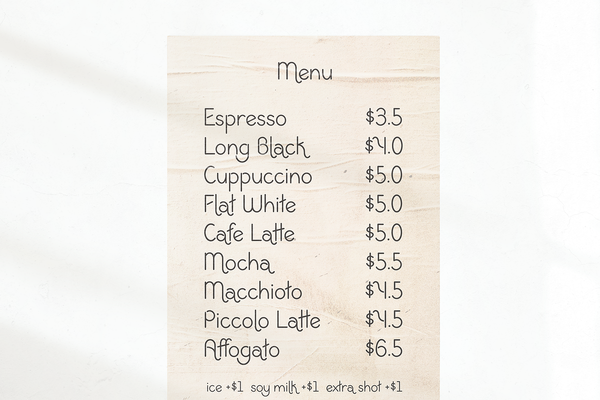 Mochalight Sans Serif Font, a Sans Serif Font by Oheunola (Photo 2 of 8)