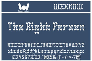 The Right Person font, a Font by weknow