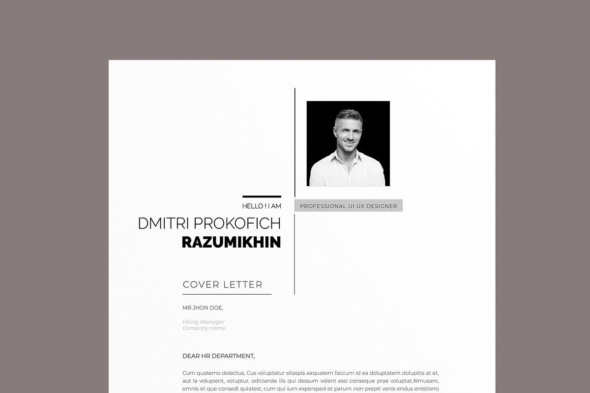 Minimalist Job Resume Design, a Resume Template by MightyDesign (Photo 4 of 8)