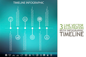 Timeline Infographic With Icons Set